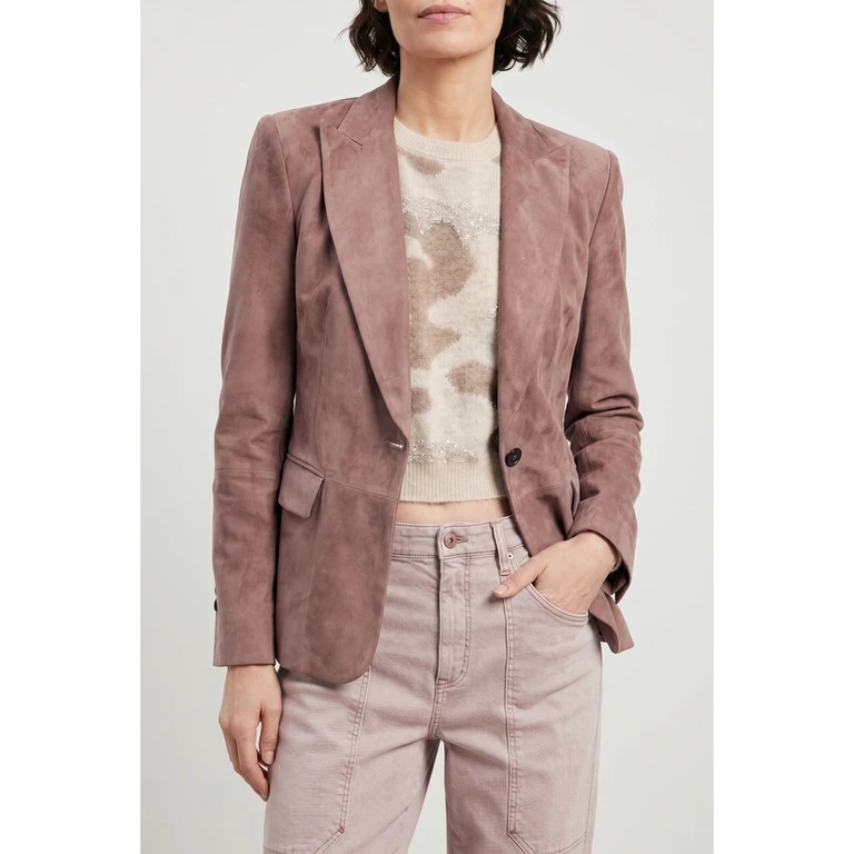 Wodusty Pink Suede Blazer