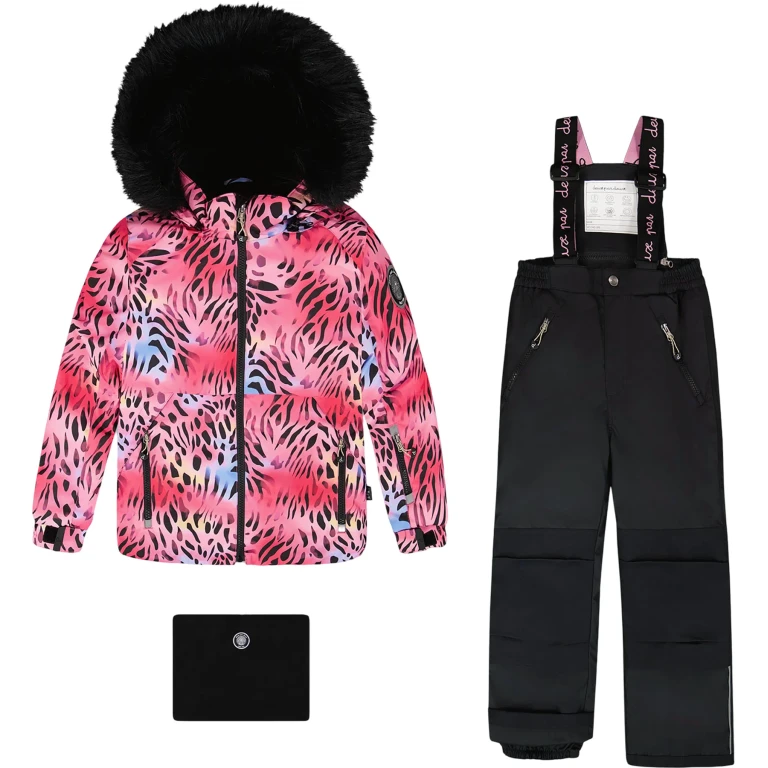 Play Two-Piece Snowsuit with Multicolor Print Jacket and Solid Pant - Little Girl