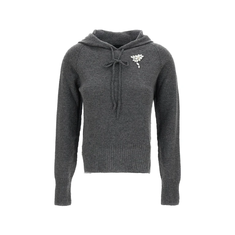 Embellished Cashmere Hoodie
