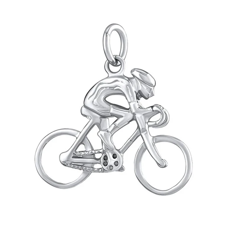 Silver Cyclist Pendant Prmp14191