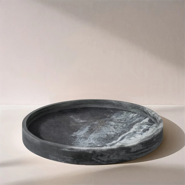 Barletta Panda Round Marble Tray