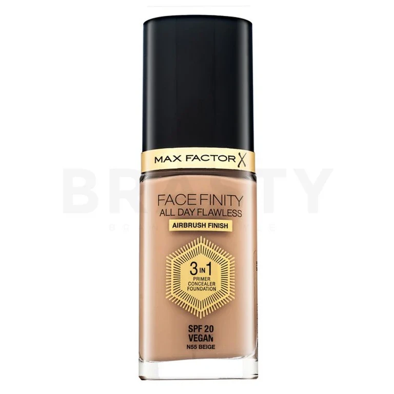 Facefinity 3 in 1 Long-Lasting Makeup (All Day Flawless) 30 ml - Shade: 55 Beige