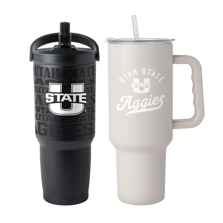 Utah State Aggies Stainless Steel Tumbler Set