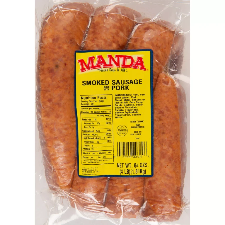 Smoked Sausage made with Pork 4 lb.
