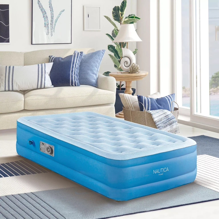 Nautica Cool Comfort 15' Pillowtop Twin Air Mattress with Inset Pump:- Twin