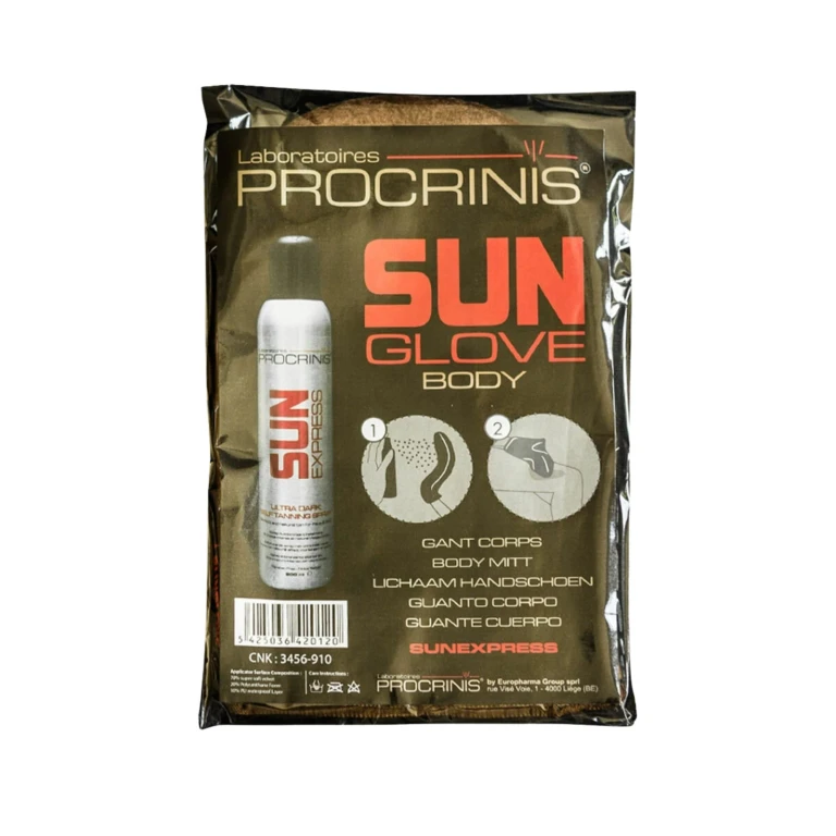 Self-tanning spray application glove
