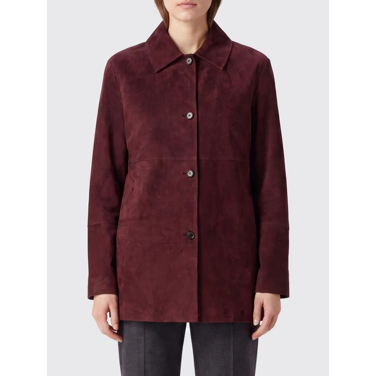 Suede Leather Shirt Jacket with Classic Collar (2629446011600003)