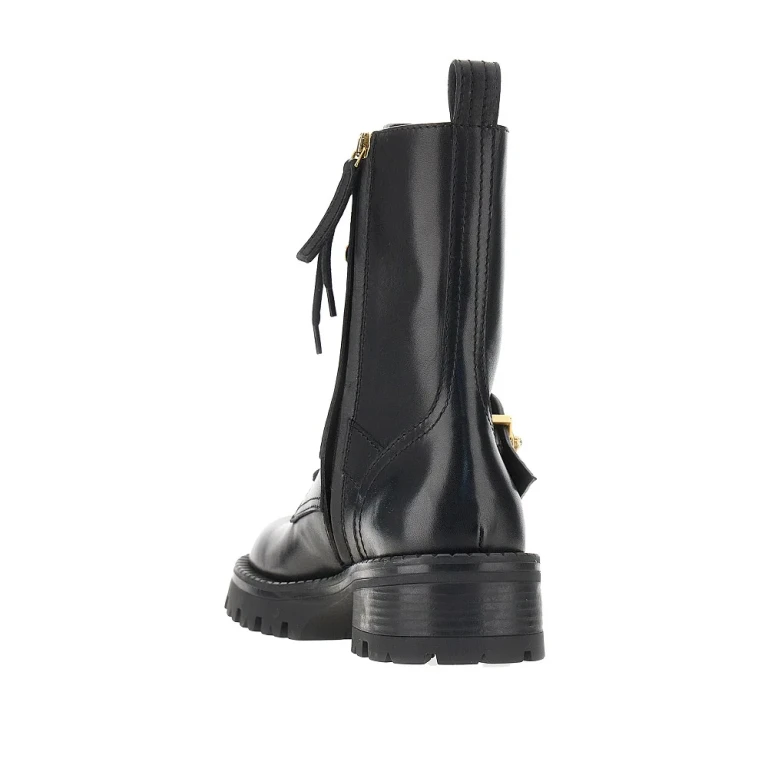 Leather boots with Medusa detail Woman 36