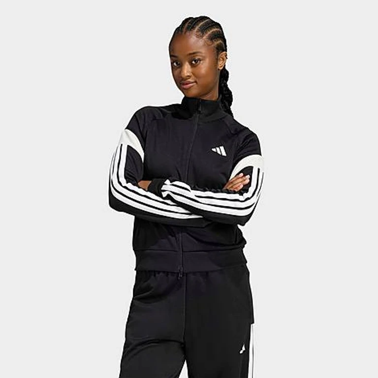 adidas Women's House of Tiro Nations Pack Track Top in Black/Off White/White Size: XS