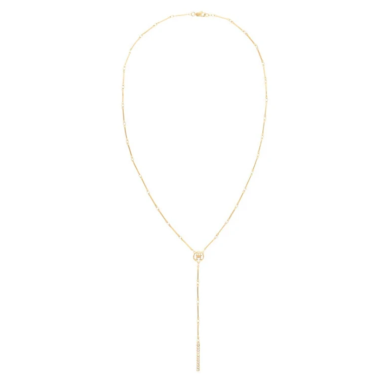 Modern Necklace with Bar Chain Gold Plated 2780998