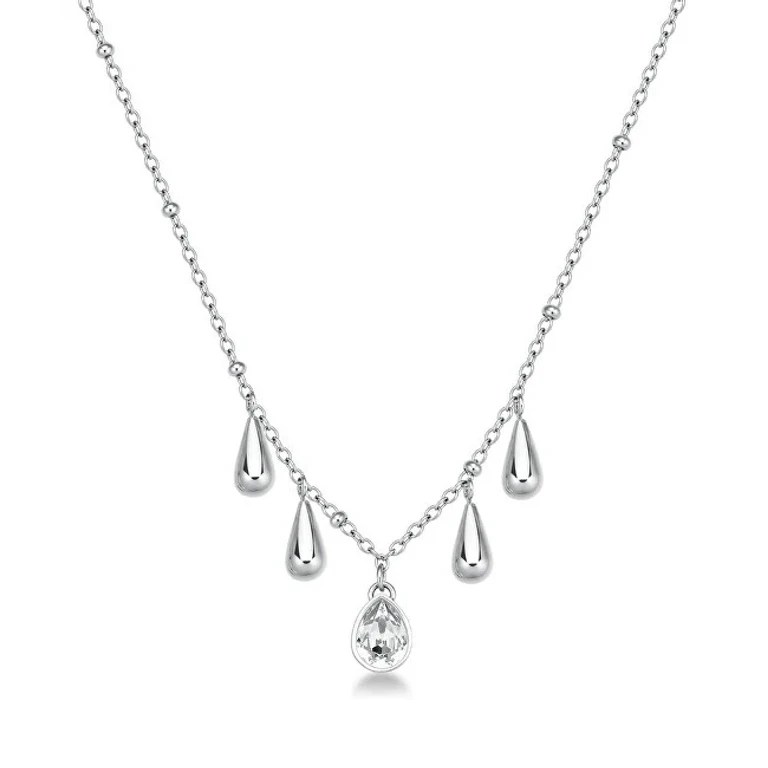 Women's Necklace in Steel with Pendants Tear Drop Perfect bpc38