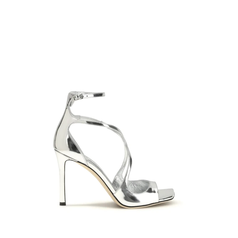 Sandals Azia 95 Patent Leather Silver