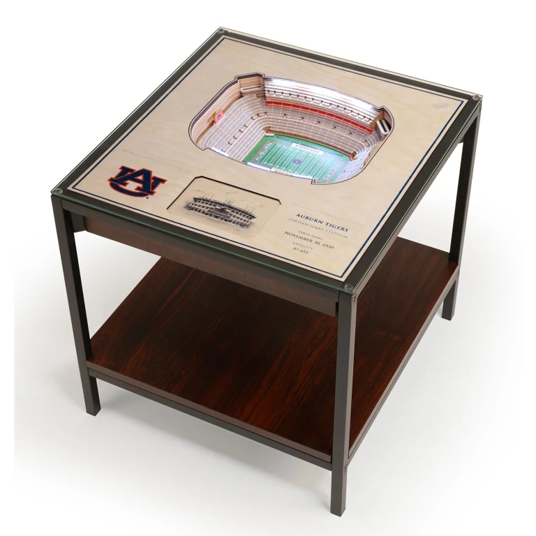 NCAA 25-Layer StadiumViews Lighted End Table - Auburn Tigers:- Auburn Tigers