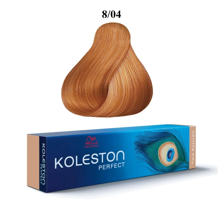 Professionals Koleston Perfect Permanent Hair Color 8/04 Light Natural Copper Blonde 60 ml