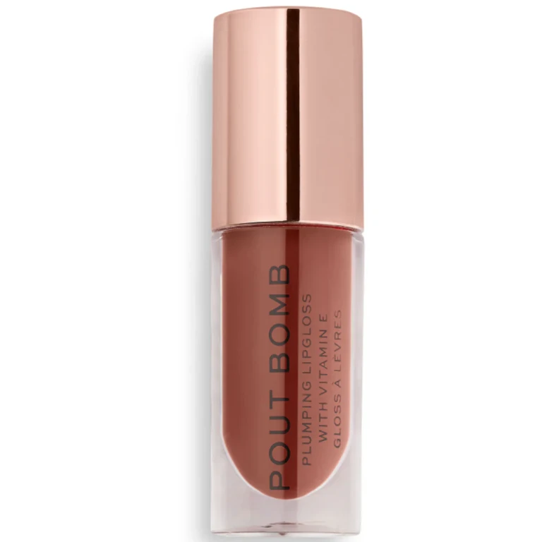 Pout Bomb Vitamin E Plumping Lip Gloss Cookie Deep Nude 46 ml