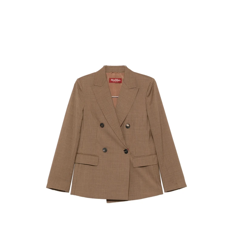 Mstumico Pinstripe Double-breasted Blazer