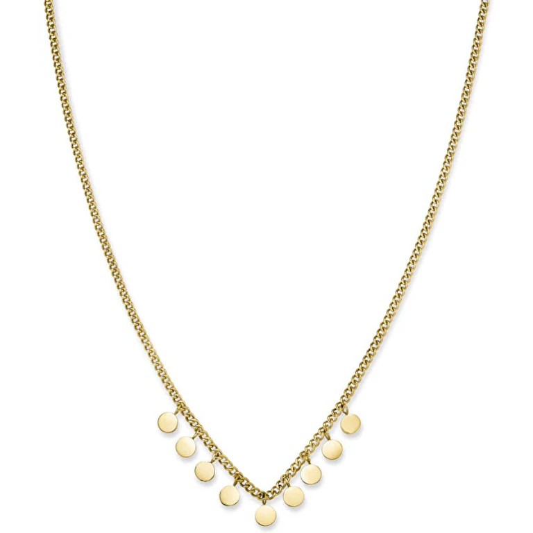 Gold Plated Steel Necklace With Coins Toccombo Jtnmg-J444
