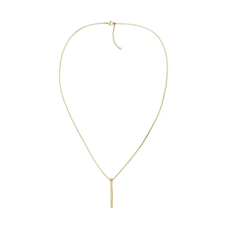 Gold Plated Necklace With Linear Pendant 2780951