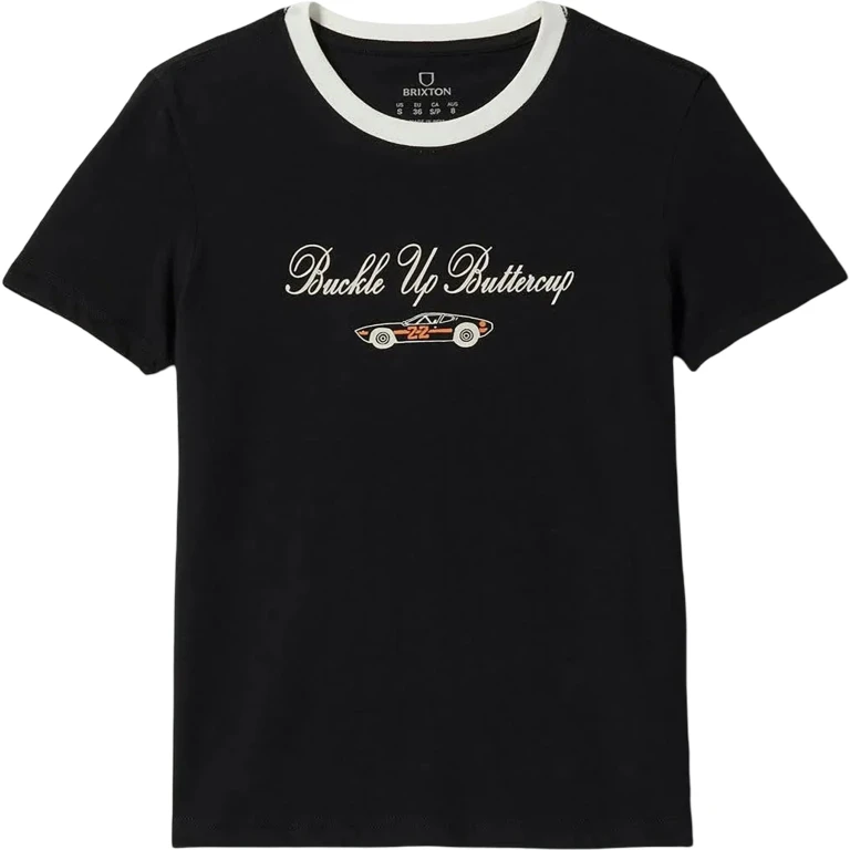 Buckle Up Fitted Crew Neck T-Shirt - Women's