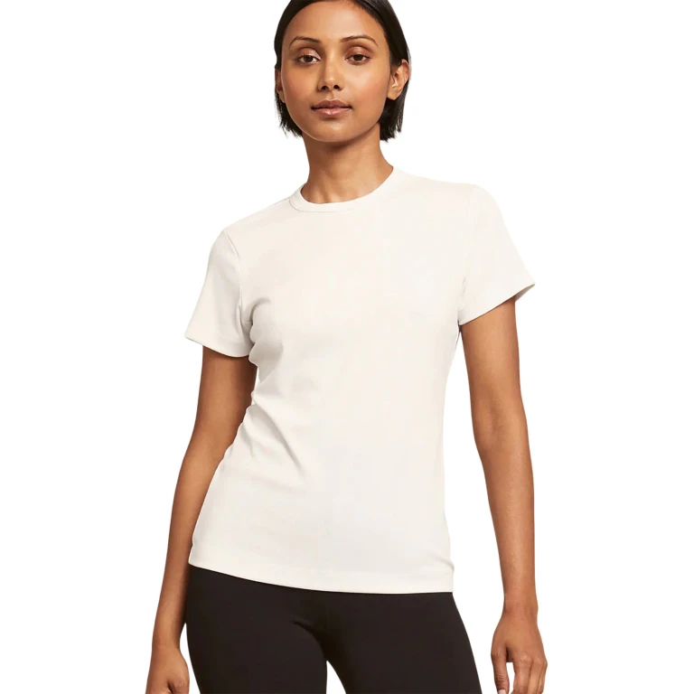Ribbed Crew Neck T-Shirt - Women's