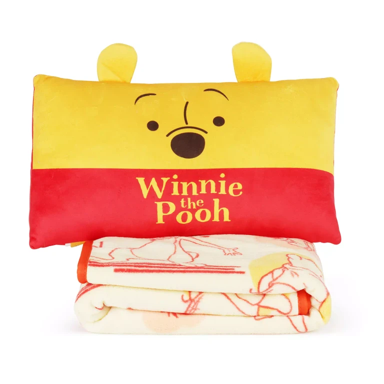 Hello Kitty 2 Piece Character Pillow and Throw Set:- Winnie the Pooh