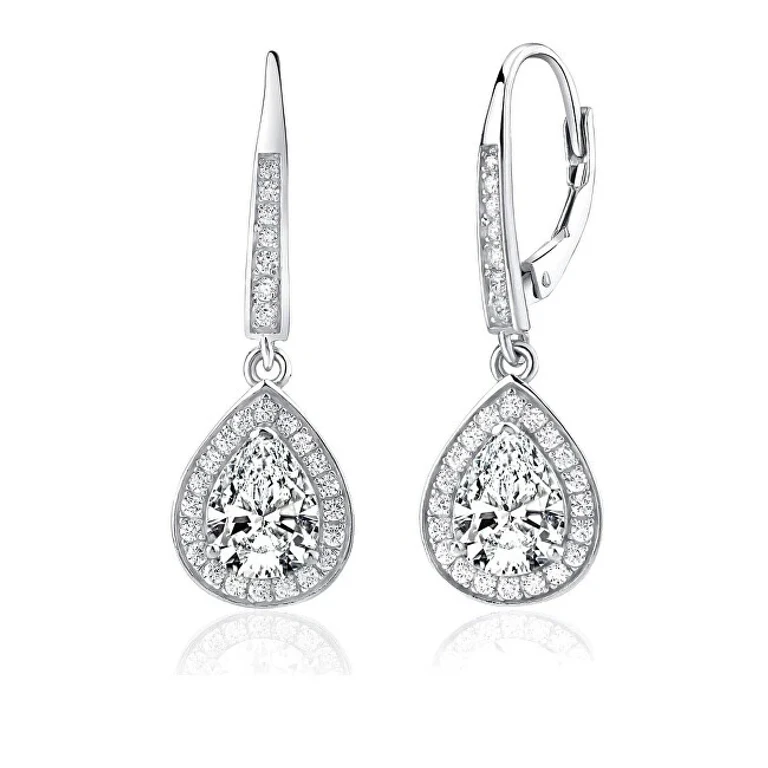Silver Earrings With Cubic Zirconia Brisa Jjje1141