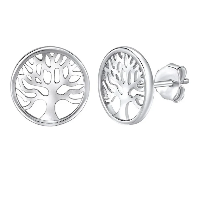 Elegant Silver Tree of Life Earrings Jjj851E