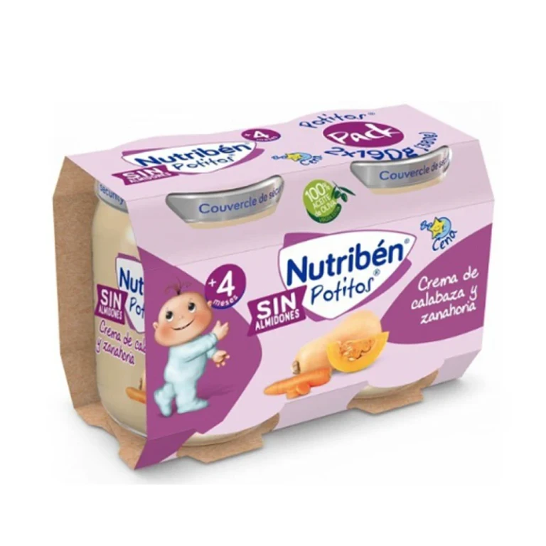 Nutribén Pumpkin and Carrot Cream in jar 2 x 190 g