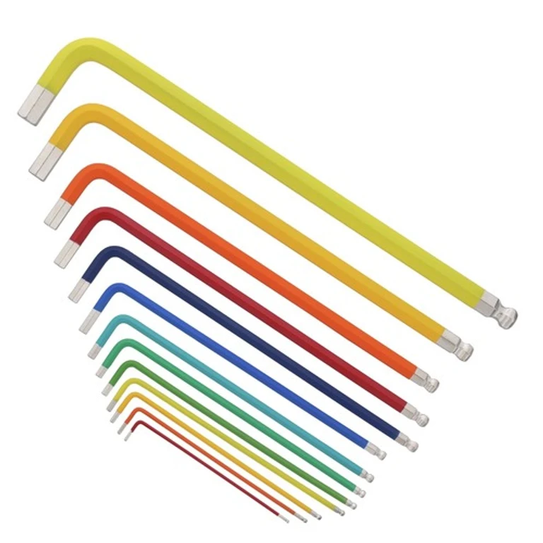 66981 13-Piece Ball End Color Coded Inch Hex L-Key Set