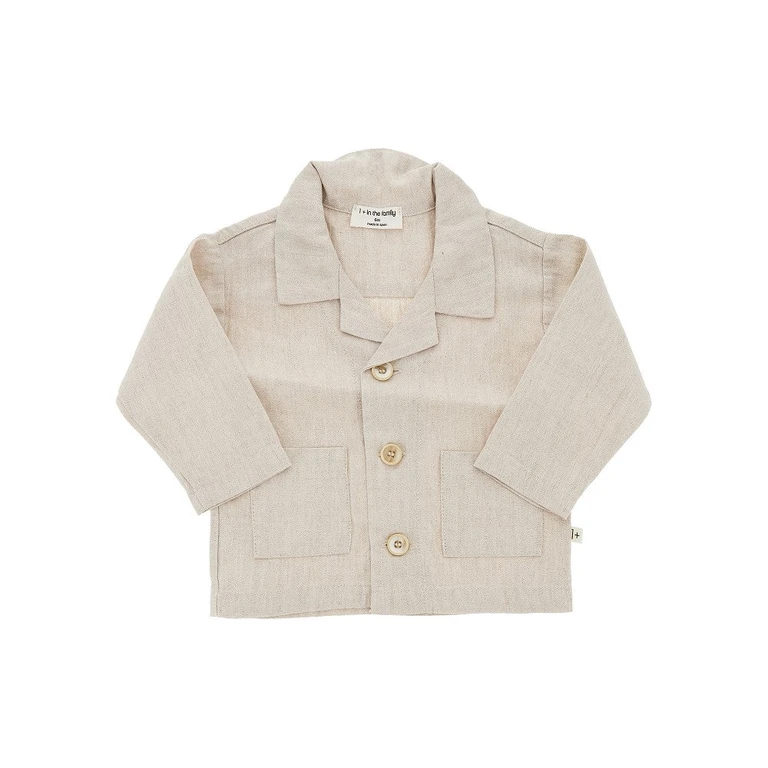 Linen and cotton shirt jacket Kids 6M