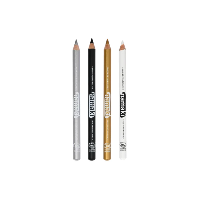 Set 4 Matite Slim Pittura Viso Argento/Nero/Oro/Bianco — Matita Occhi