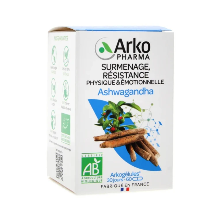 Arkocapsule Ashwagandha Bio Overexertion, Endurance 60 capsules