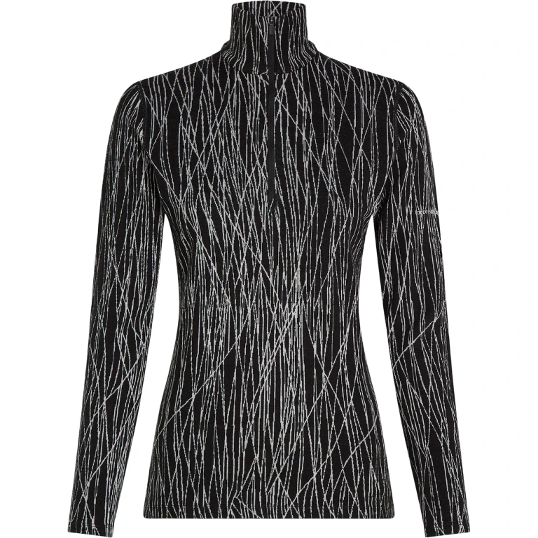 Merino 260 Tech Vertex Delta Lines Long Sleeve Half Zip Thermal Top - Women's