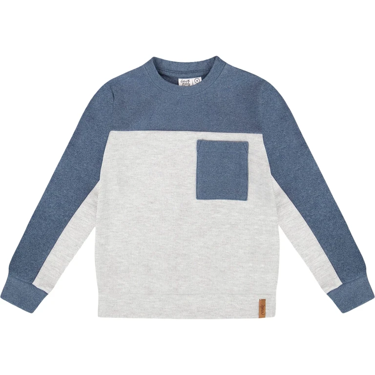 Long Sleeve Super Soft Brushed Color Block Jersey Top - Little Boy