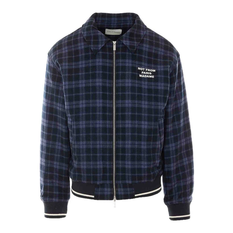 Drôle de Monsieur Karo-Flanelljacke - Marineblau