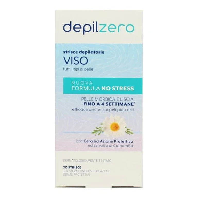 Facial Waxing Strips 20 Strips + 4 Wipes