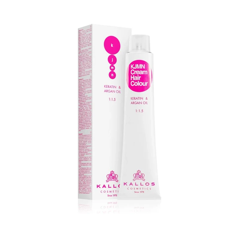 KJMN Professional Hair Color Cream with Keratin and Argan Oil Color 7.0 Medium Blonde 100ml