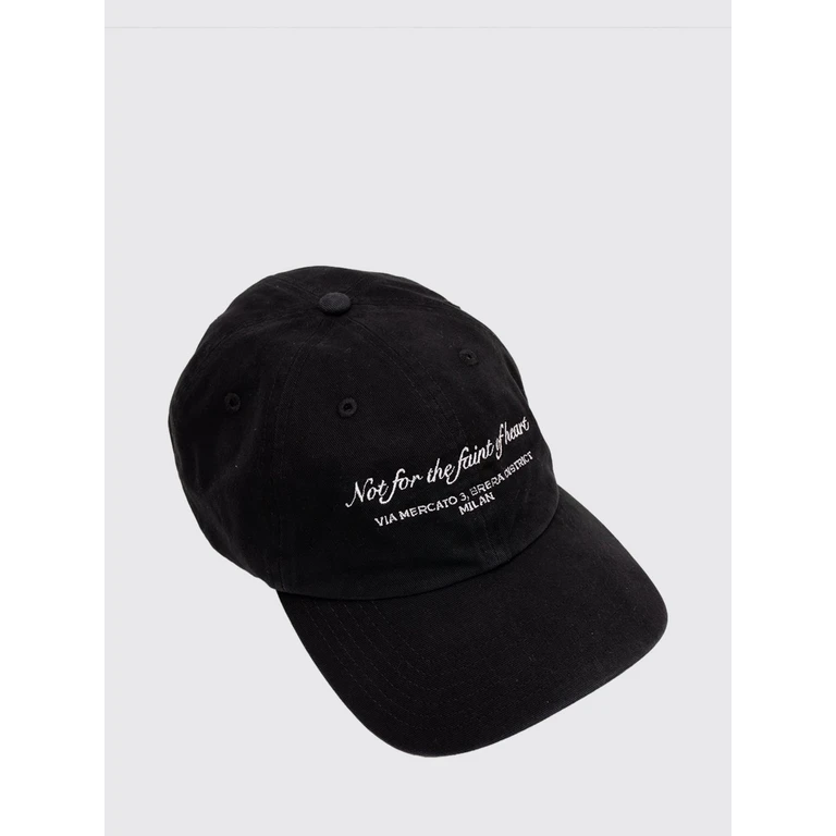 Cotton Baseball Cap With Slogan (CPCTU002BLACK‘FAINTOFHEART’CAP)
