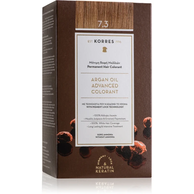 Argan Oil permanent hair dye with argan oil color 7.3 Golden blonde/honey