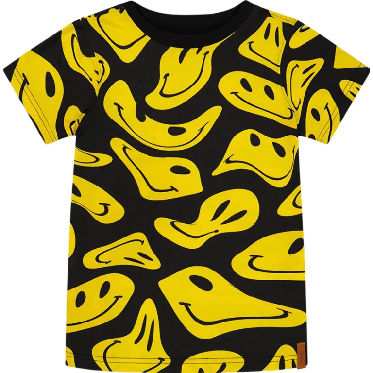 Stretchy Printed Organic Cotton T-Shirt - Little Boy
