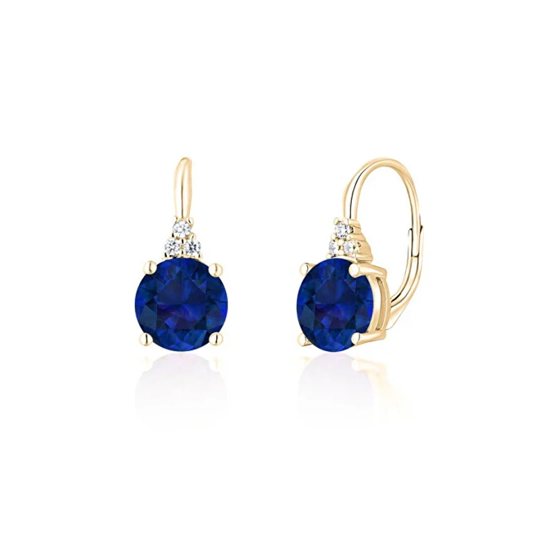 Sparkling Gold-Plated Earrings with Zirconia Svle1119Xh2Gm00