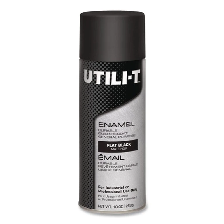 387389 UTILI-T 10 oz. Aerosol Can Spray Paint - Flat Black (6/Carton)