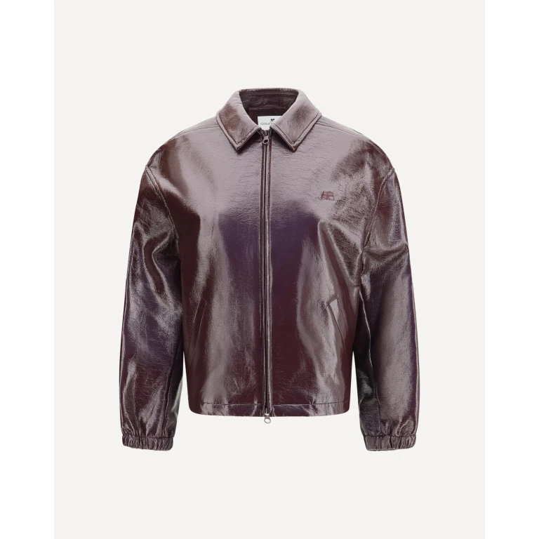 Vinyl Bomber Jacket Female M