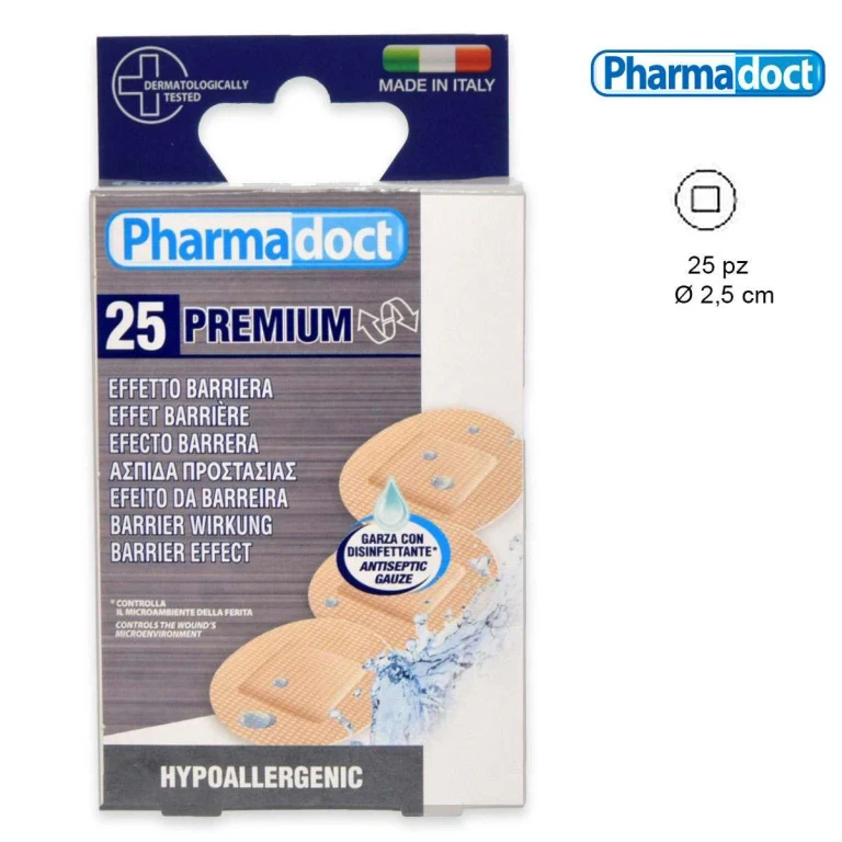 20 Premium Round Plasters with Hemostatic Gauze