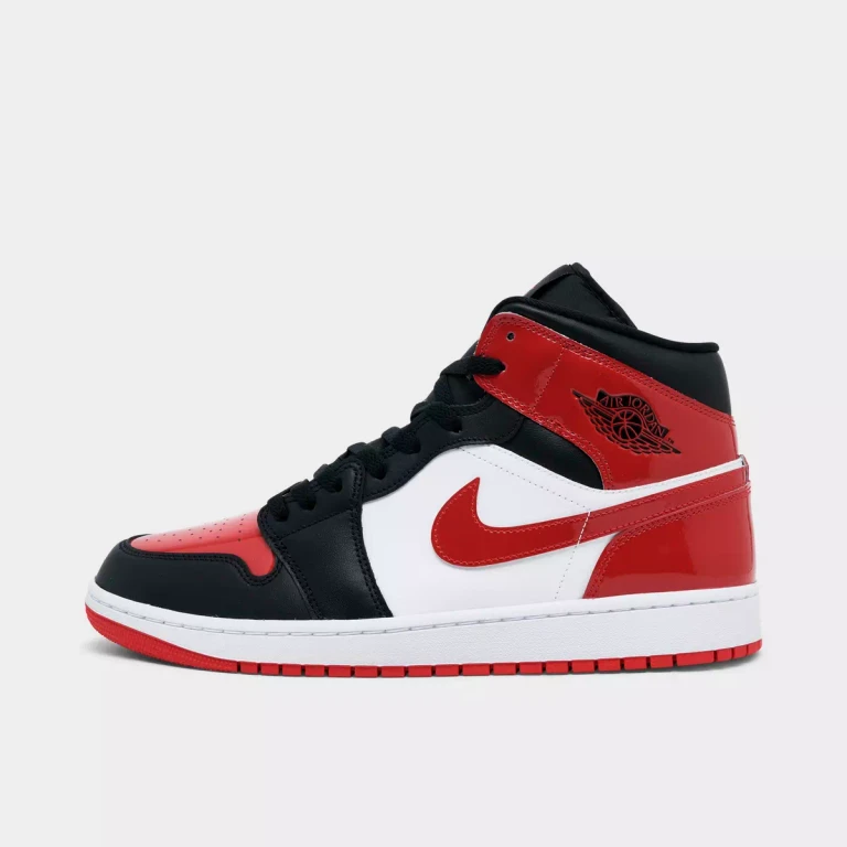 [hv4091-006] Mens Air Jordan Retro 1 Mid Se 'patent Bred Toe'