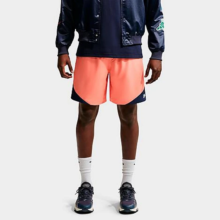 Windrunner 8" Woven Shorts in Orange Frost/Midnight Navy/White