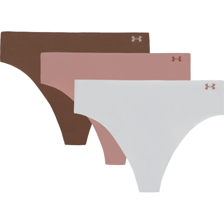 UA Pure Stretch No-Show Thong 3-Pack - Women's