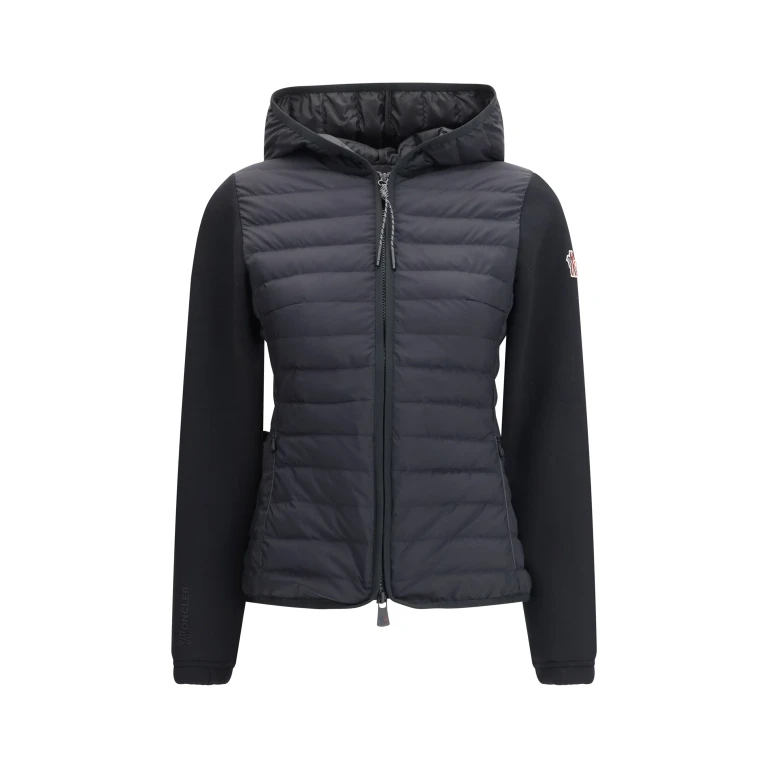 Hooded Cardigan Black Polyamide