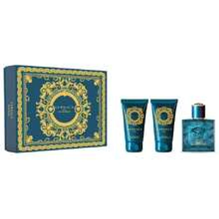 Eros gift cosmetic set 50 ml EDT, shower gel, and Eros 50 ml Aftershave