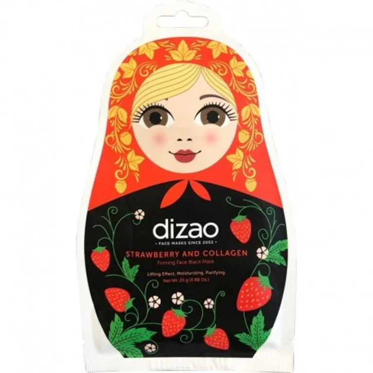 Masque Visage Fermeté Noir Fraise Collagène 25 g